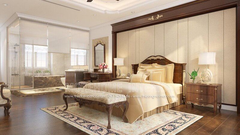 Nâng tầm đẳng cấp của gia chủ với mẫu giường ngủ gỗ óc chó nhập khẩu cao cấp